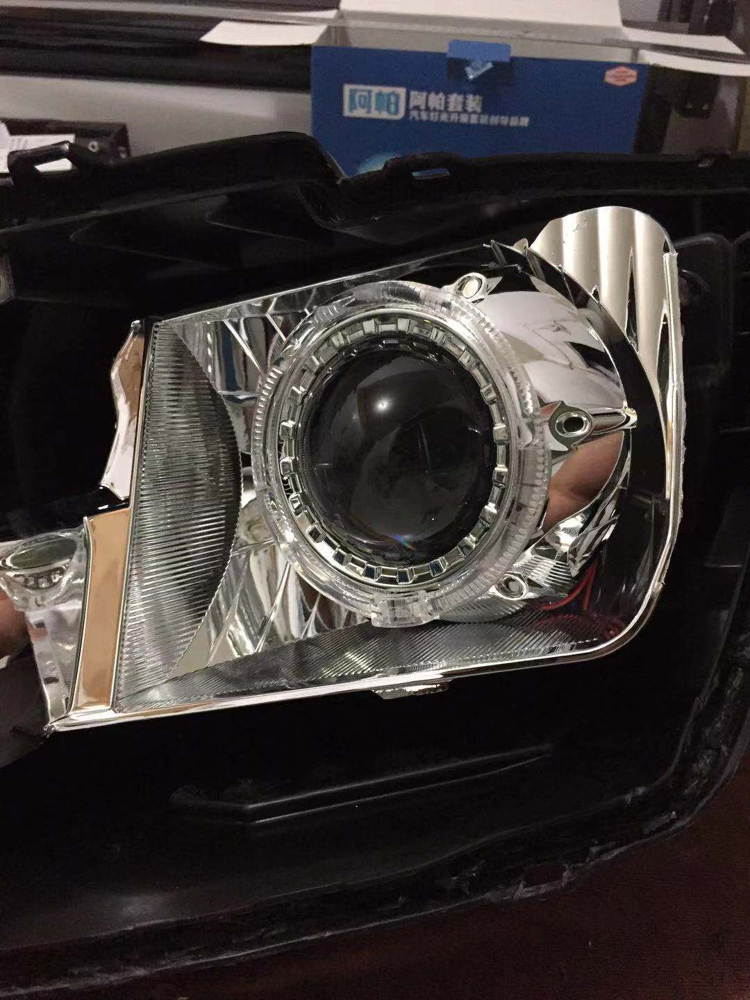 酷威车灯改装阿帕2A，安装天使眼